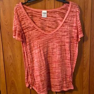 Coral VS PINK vneck tee *like new*